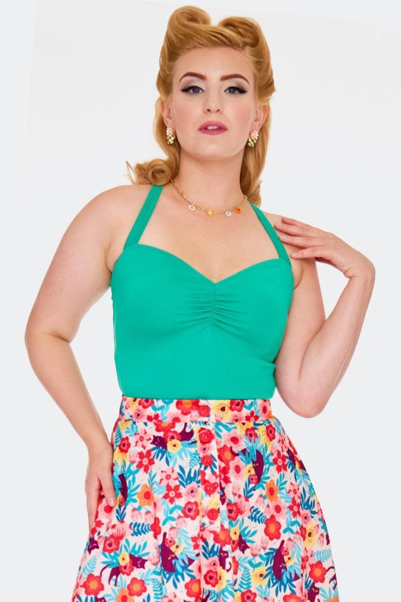 Knitted Cross Back Strap Top