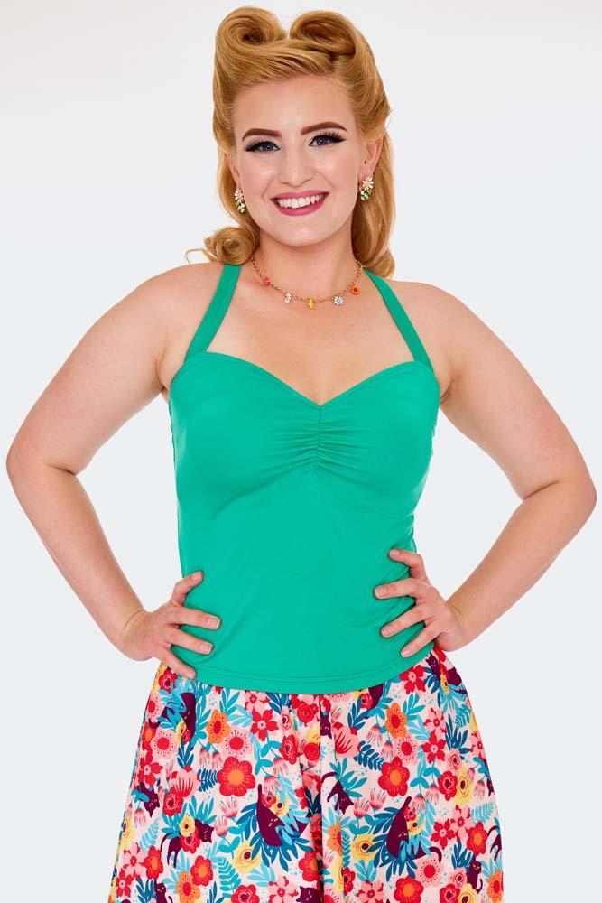 Knitted Cross Back Strap Top