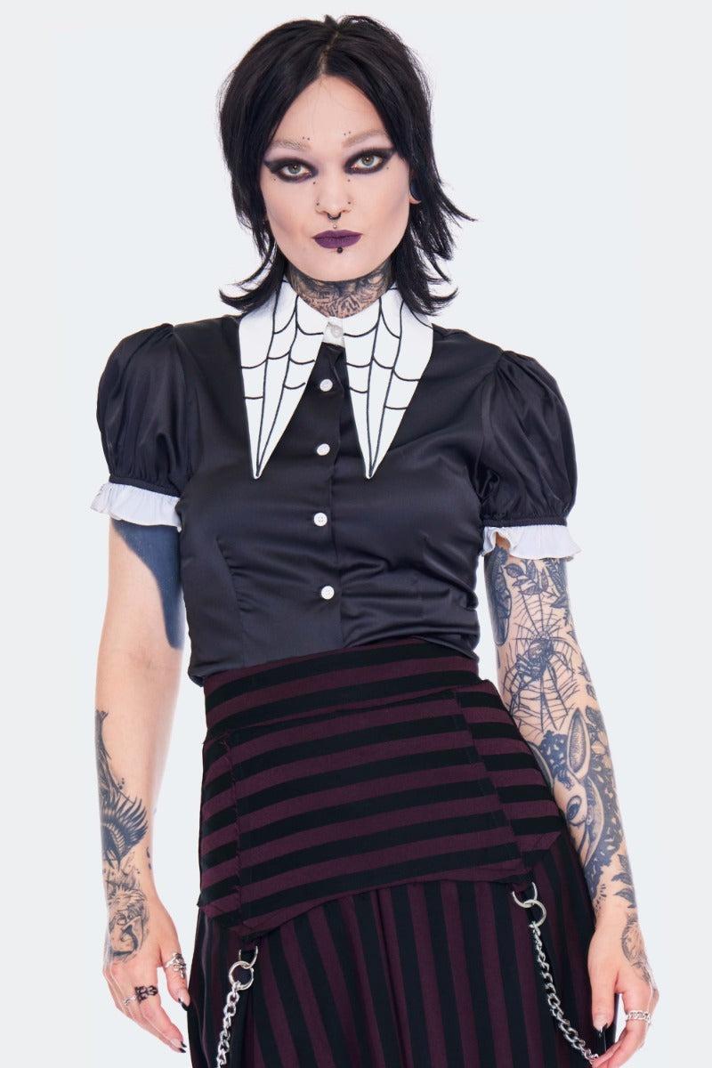 Spider Web Collar Blouse