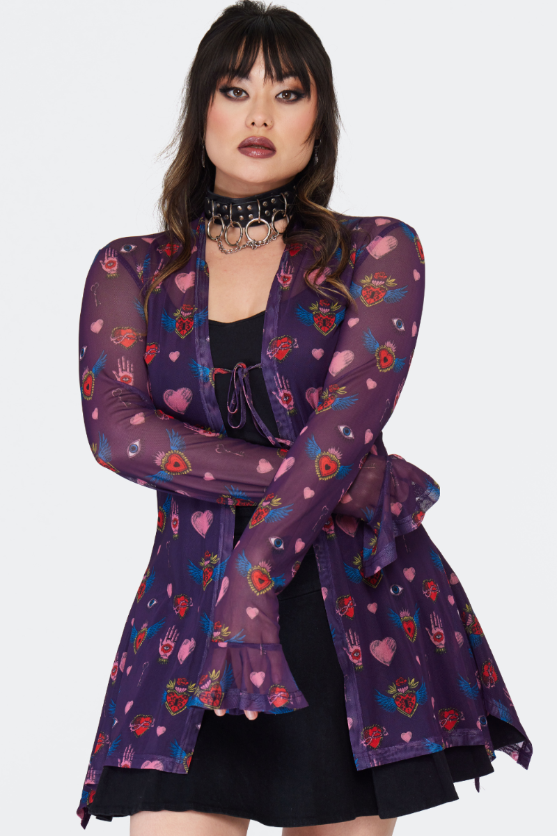 Alchemy Hearts Sheer Cardigan