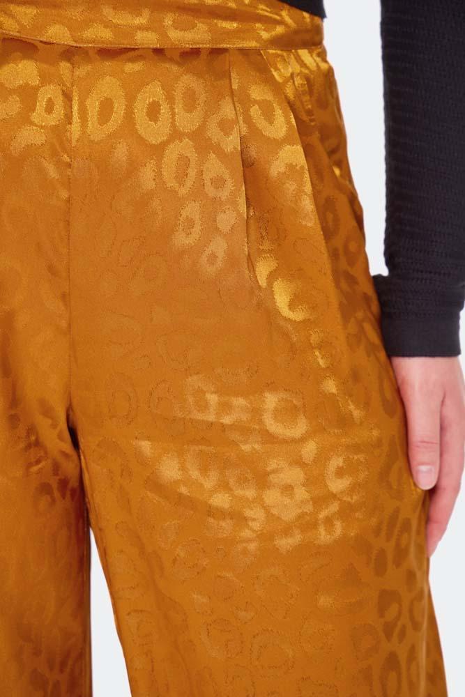 Leopard Pattern Wide Trousers