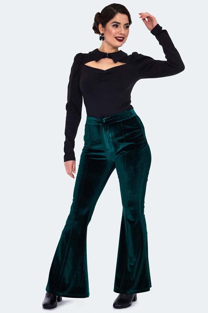 Velvet Flare Trousers