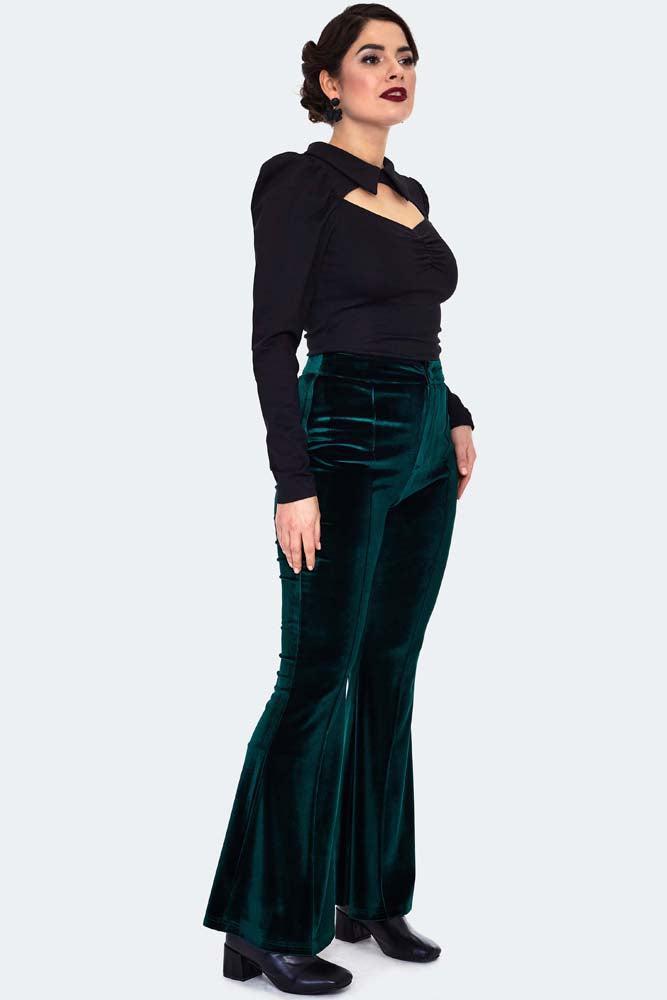 Velvet Flare Trousers
