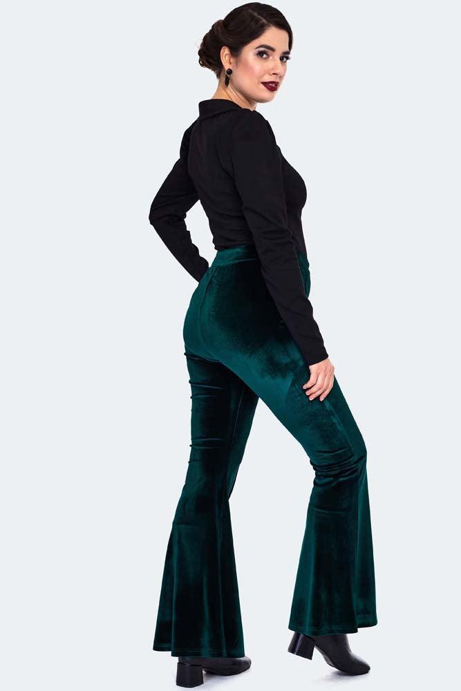 Velvet Flare Trousers