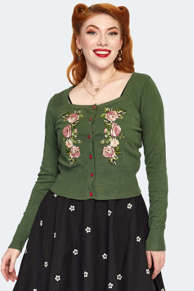 Vintage Floral Embroidred Cardigan