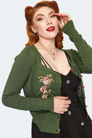 Vintage Floral Embroidred Cardigan