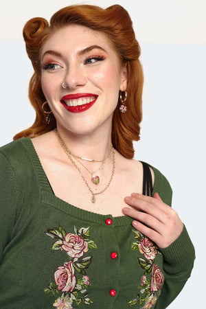 Vintage Floral Embroidred Cardigan