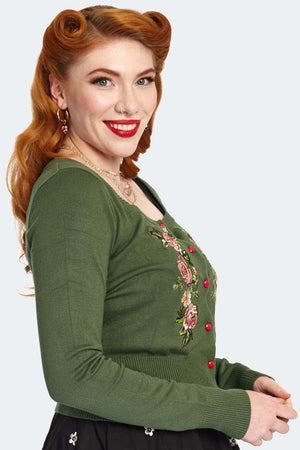 Vintage Floral Embroidred Cardigan