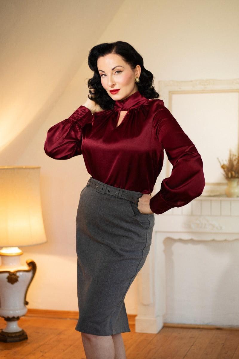 Satin Twist Neck Top