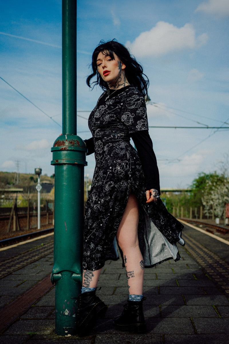 Zodiac Constellation Midi Dress