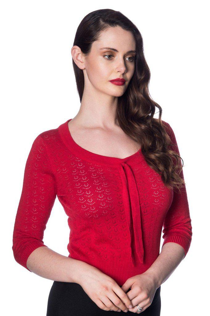 50s Pointelle Top-Banned-Dark Fashion Clothing