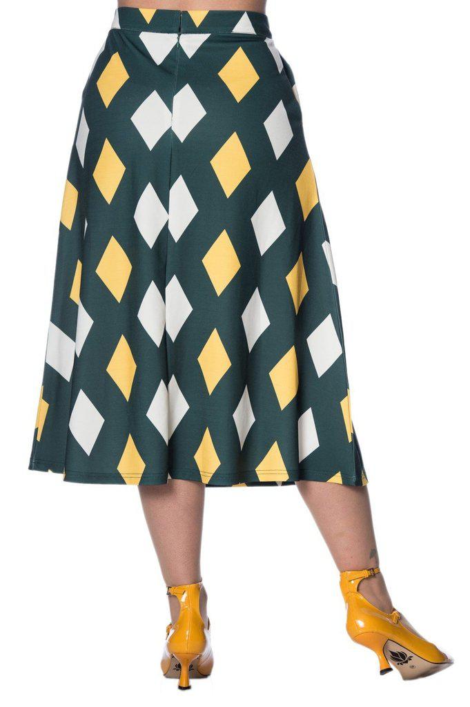 60s Diamond Skirt-Banned-Dark Fashion Clothing