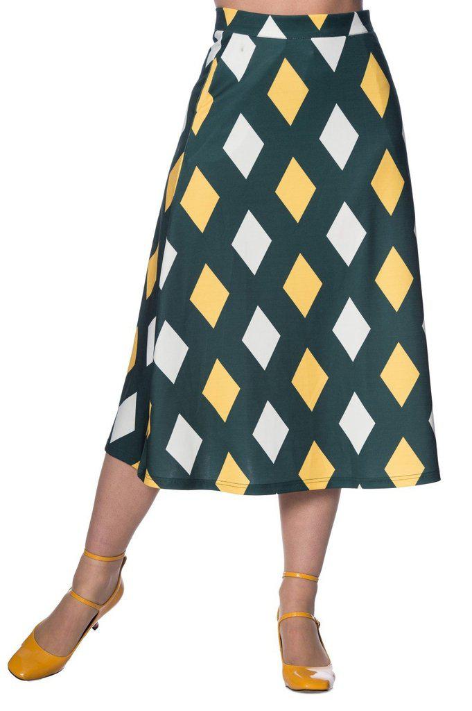 60s Diamond Skirt-Banned-Dark Fashion Clothing
