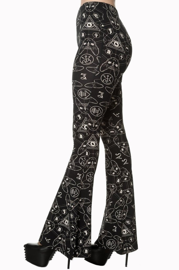 Banned 9 Lives Leggings Dark Fashion Clothing