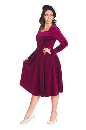 A Royal Evening Swing Dress-Banned-Dark Fashion Clothing