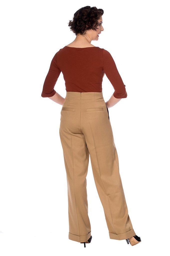 Adventures Ahead Button Trouser-Banned-Dark Fashion Clothing