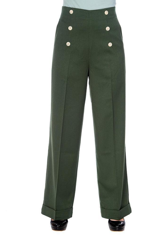 Adventures Ahead Button Trouser-Banned-Dark Fashion Clothing