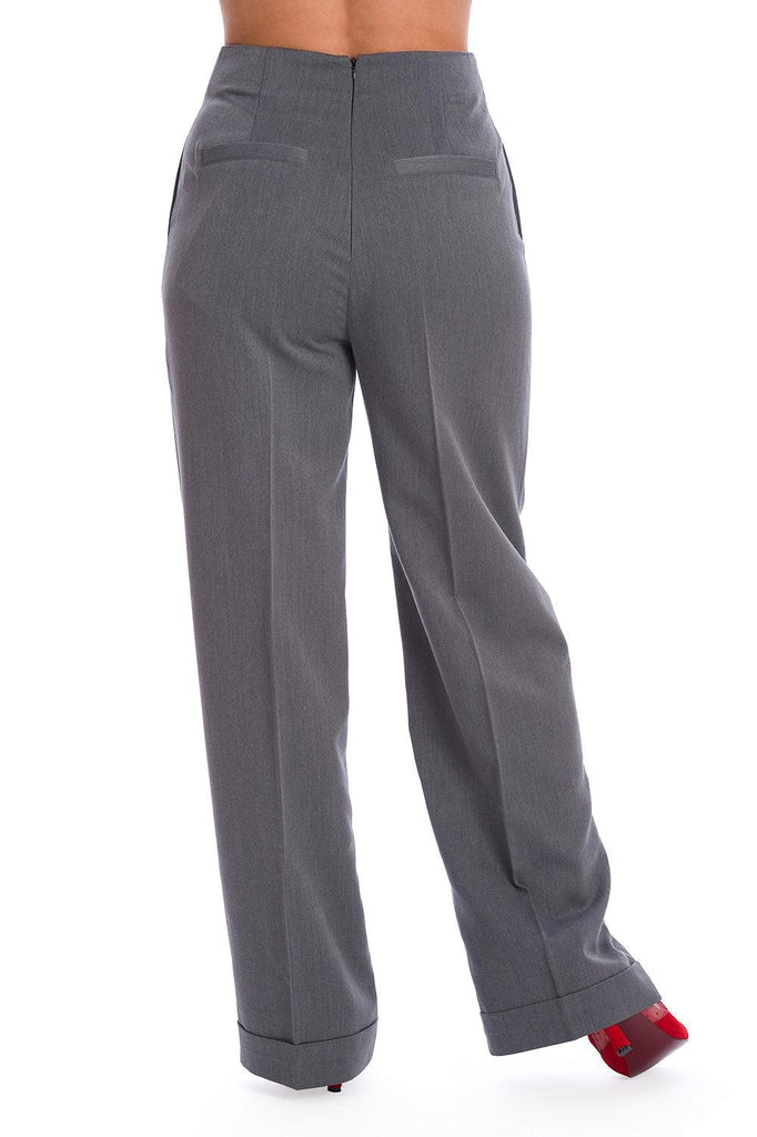 Adventures Ahead Button Trouser-Banned-Dark Fashion Clothing