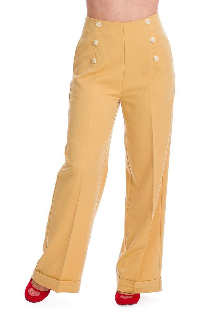 Adventures Ahead Button Trouser-Banned-Dark Fashion Clothing