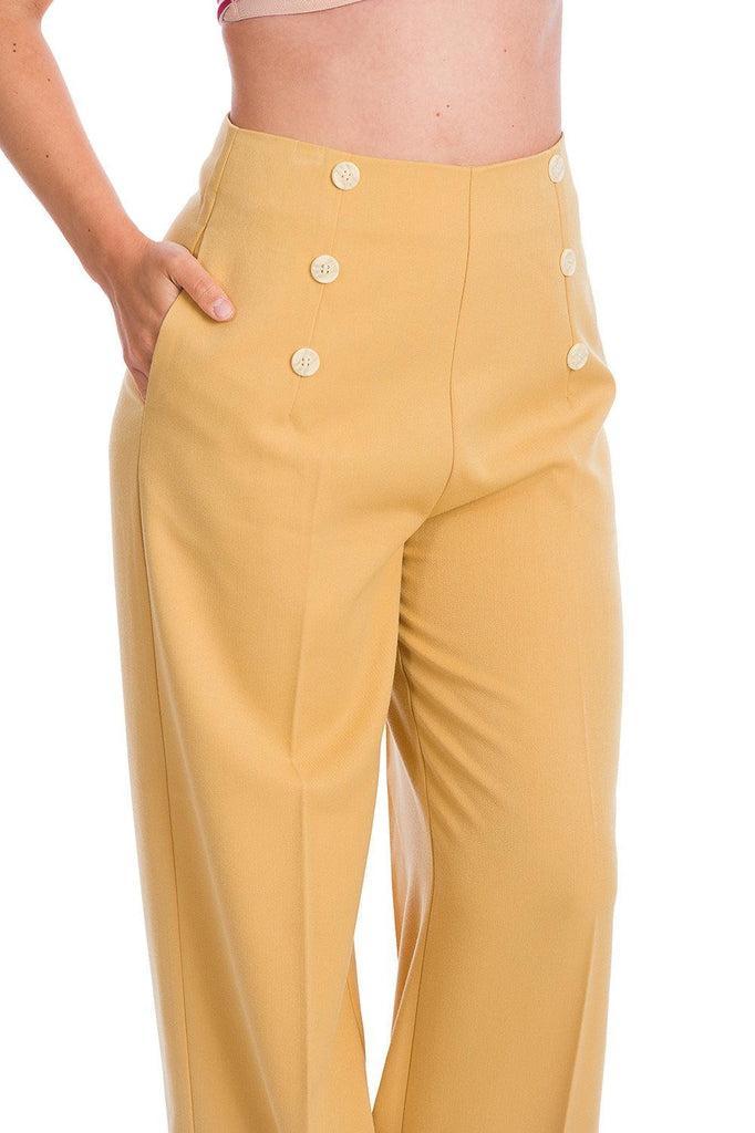 Adventures Ahead Button Trouser-Banned-Dark Fashion Clothing