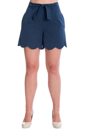 Ahoy Scallop Shorts-Banned-Dark Fashion Clothing