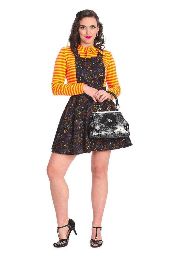 Banned Alternative All Hallows Cat Swing Skirt