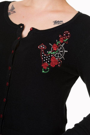 Anchor Cardigan-Banned-Dark Fashion Clothing