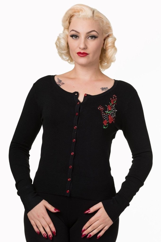 Anchor Cardigan-Banned-Dark Fashion Clothing