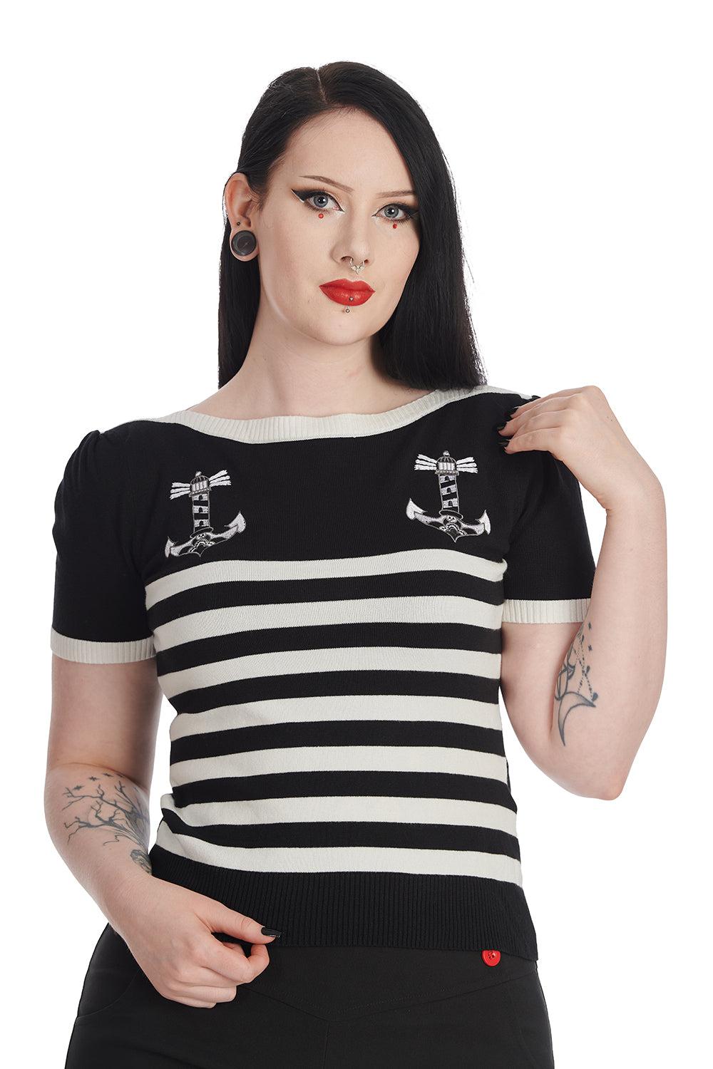 Anchor Jumper-Banned-Dark Fashion Clothing