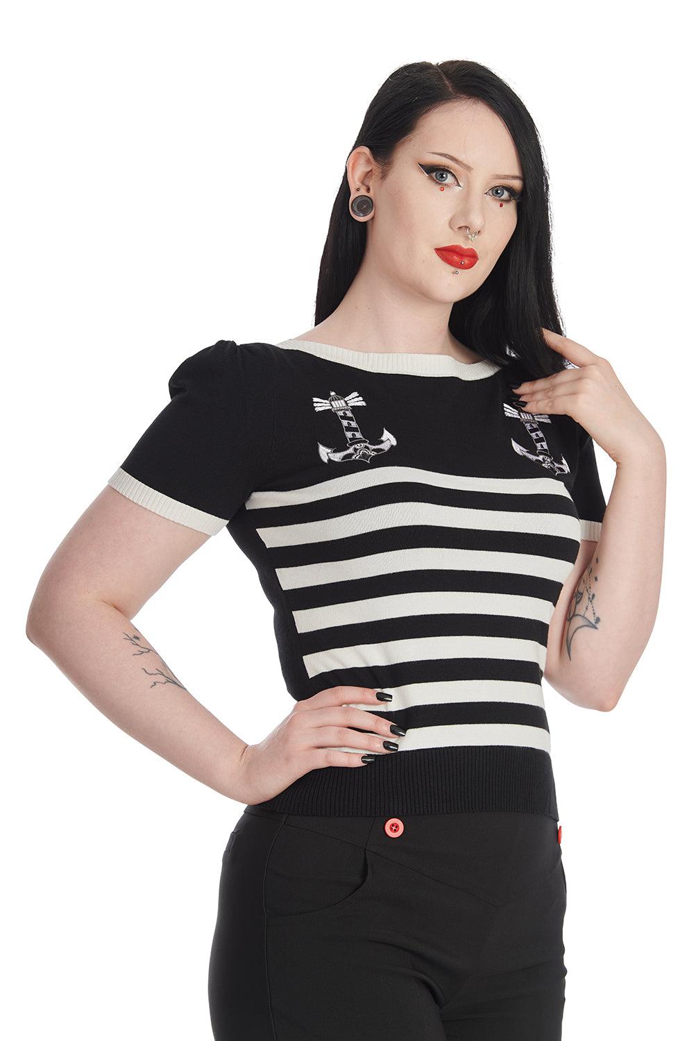 Anchor Jumper-Banned-Dark Fashion Clothing