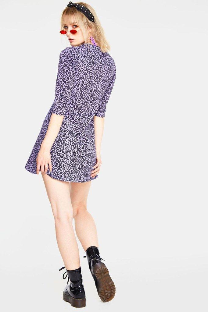 Animal Nature Leopard Mini Dress-Jawbreaker-Dark Fashion Clothing