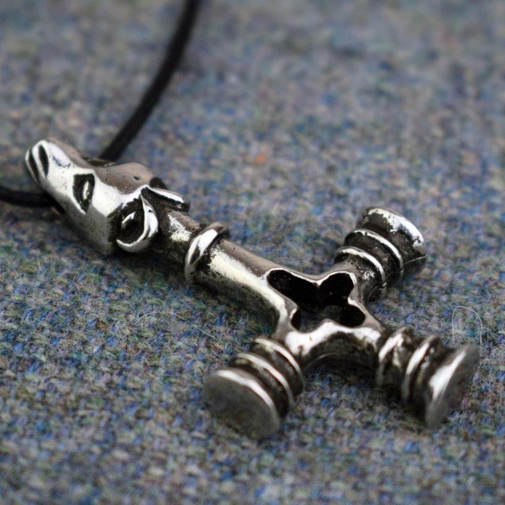 Asgard Dragon Hammer Pendant – Pewter or Silver-Asgard-Dark Fashion Clothing