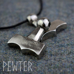 Asgard Mjolnir Pendant – Pewter or Silver-Asgard-Dark Fashion Clothing