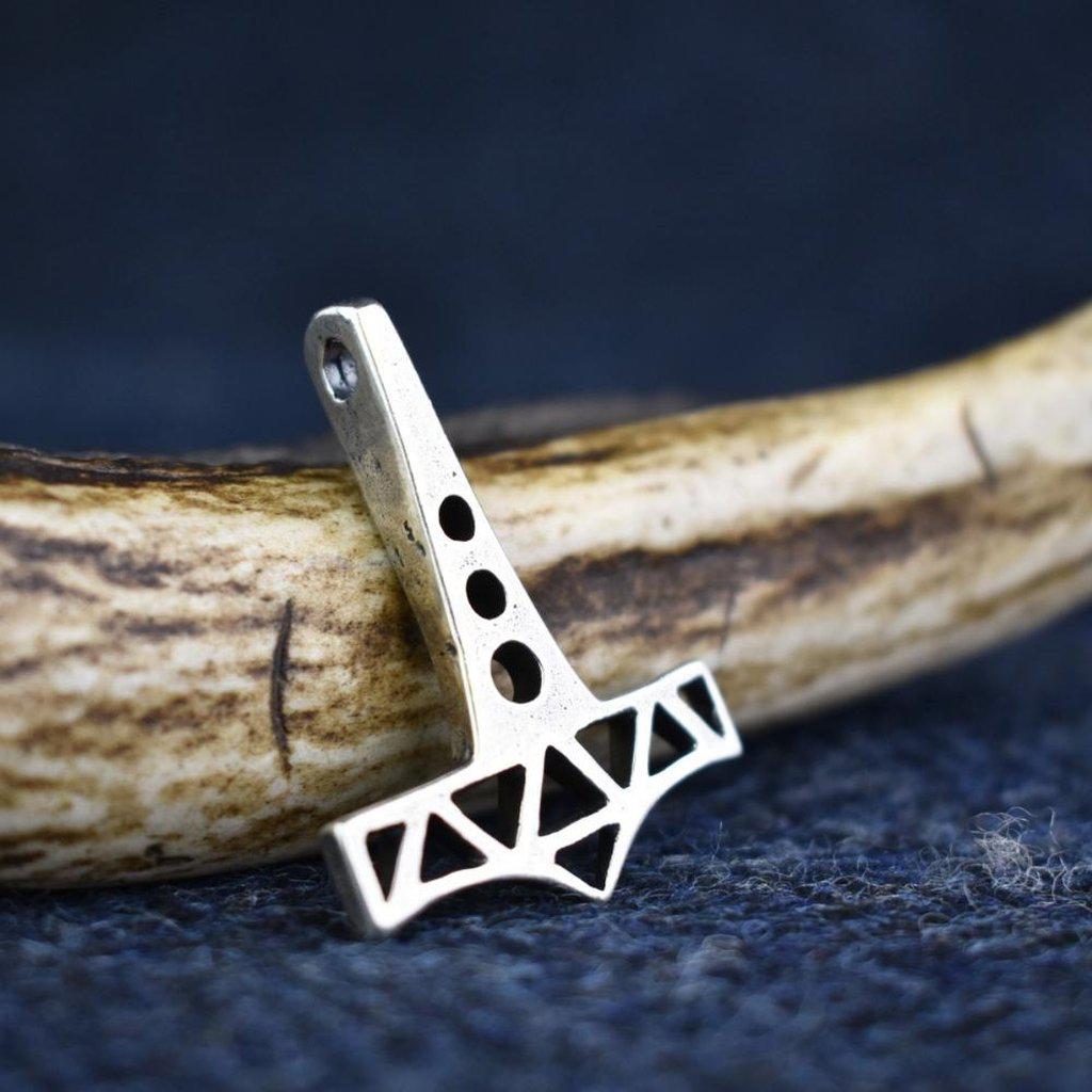 Asgard Openwork Thor's Hammer - Sterling Silver-Asgard-Dark Fashion Clothing