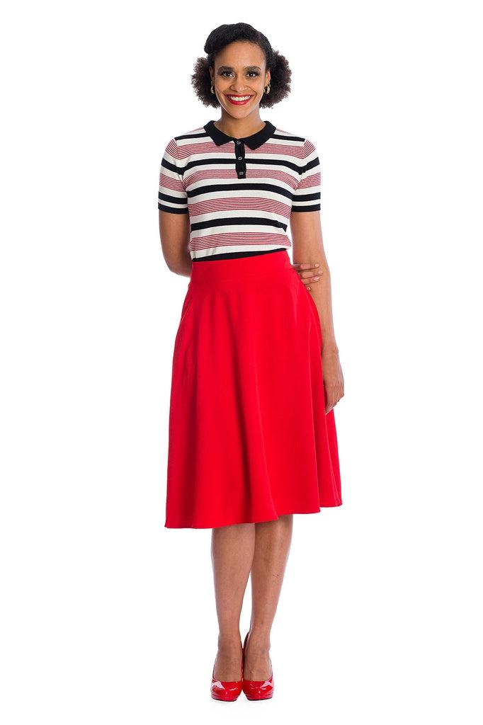 Audry Stripe Top-Banned-Dark Fashion Clothing