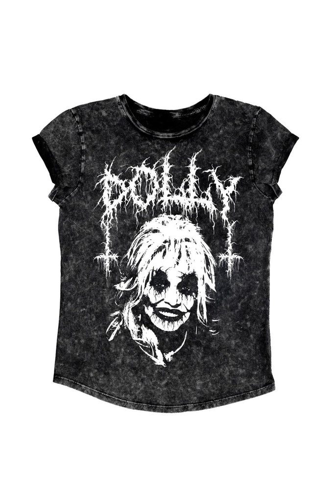 BM Dolly Rolled Sleeve Tee-Toxico-Dark Fashion Clothing