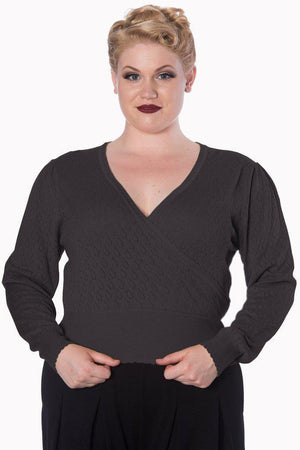 Basic Instinct Long Sleeve Top-Banned-Dark Fashion Clothing