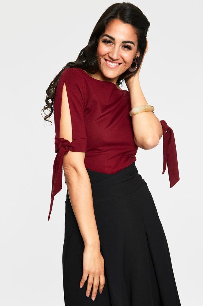 Benny Cowl Neck Top-Voodoo Vixen-Dark Fashion Clothing