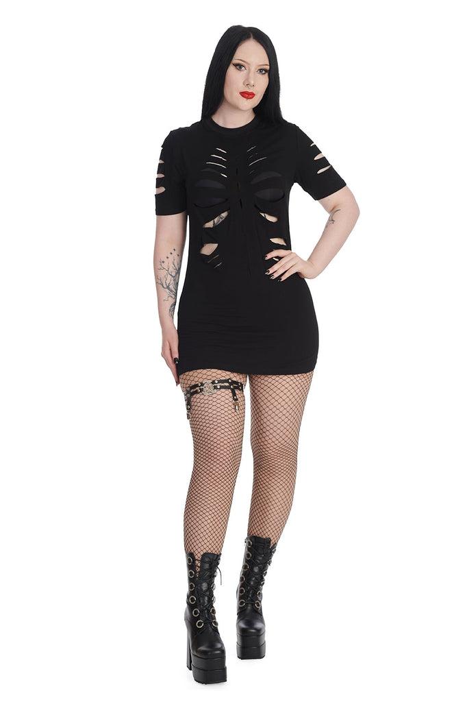 Black Toxic Tears Dress-Banned-Dark Fashion Clothing