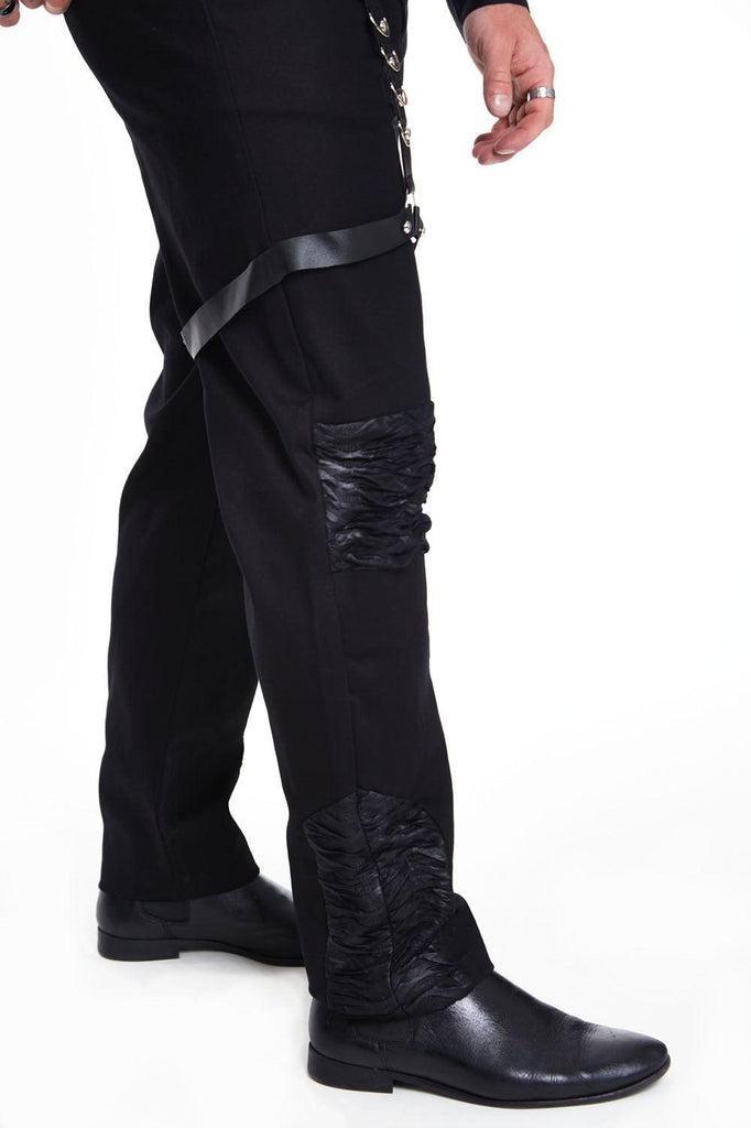 Black Trouser with Contrast Panels-Jawbreaker-Dark Fashion Clothing
