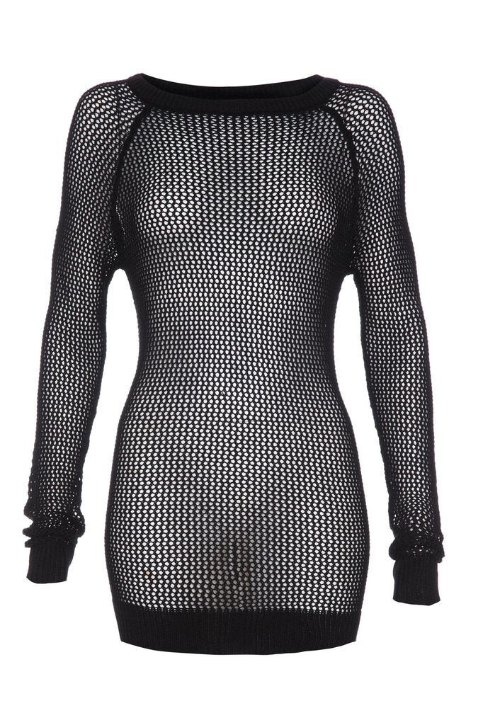 Black or Pink Mesh Sweatshirt-Jawbreaker-Dark Fashion Clothing
