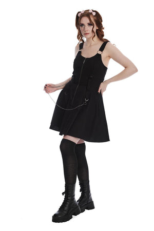 Blair Chain Details Dress-Banned-Dark Fashion Clothing