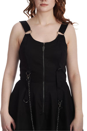 Blair Chain Details Dress-Banned-Dark Fashion Clothing