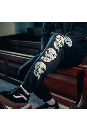 Blood Skull Sweatpants - Unisex-Toxico-Dark Fashion Clothing