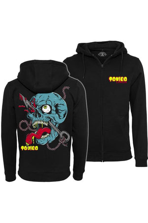 Blood Skull Ziphood-Toxico-Dark Fashion Clothing