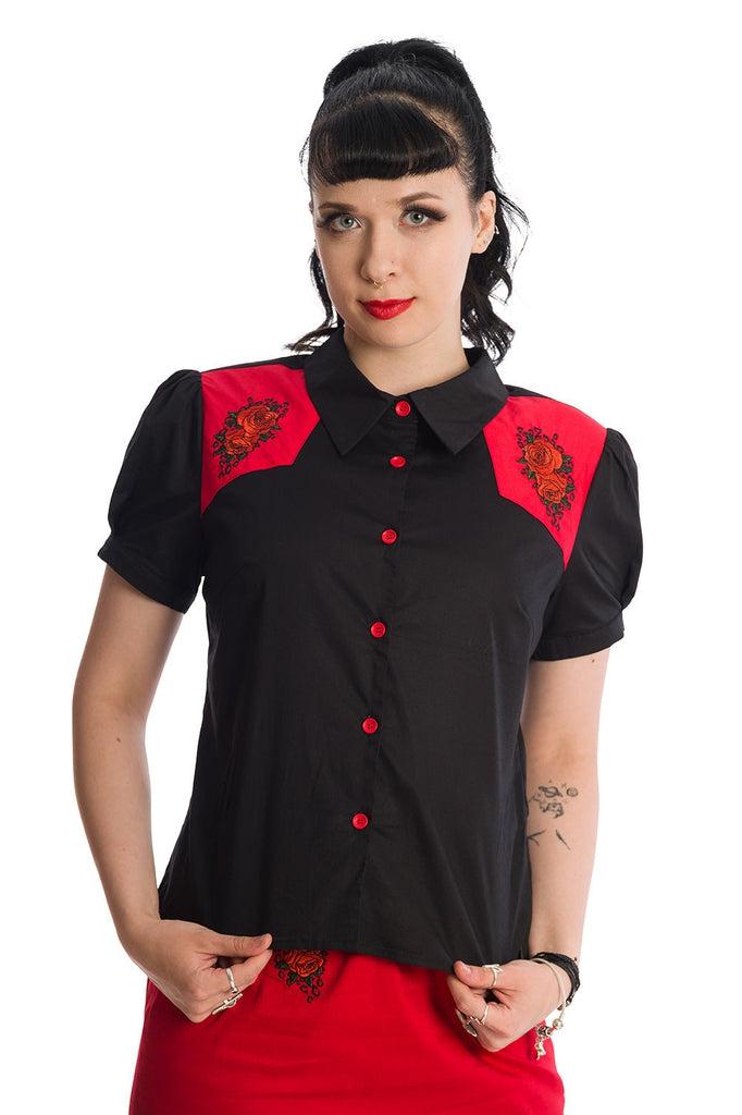 Blooming Rose Shirt-Banned-Dark Fashion Clothing