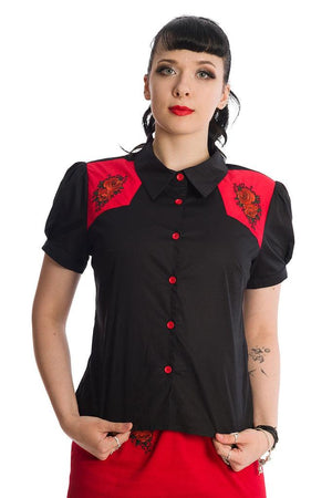 Blooming Rose Shirt-Banned-Dark Fashion Clothing