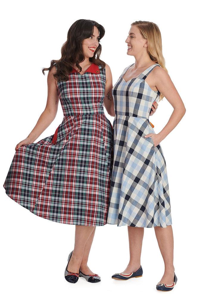 Boat Day Swing Dress-Banned-Dark Fashion Clothing