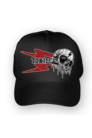 Bolt Skull Trucker Hat - Unisex-Toxico-Dark Fashion Clothing