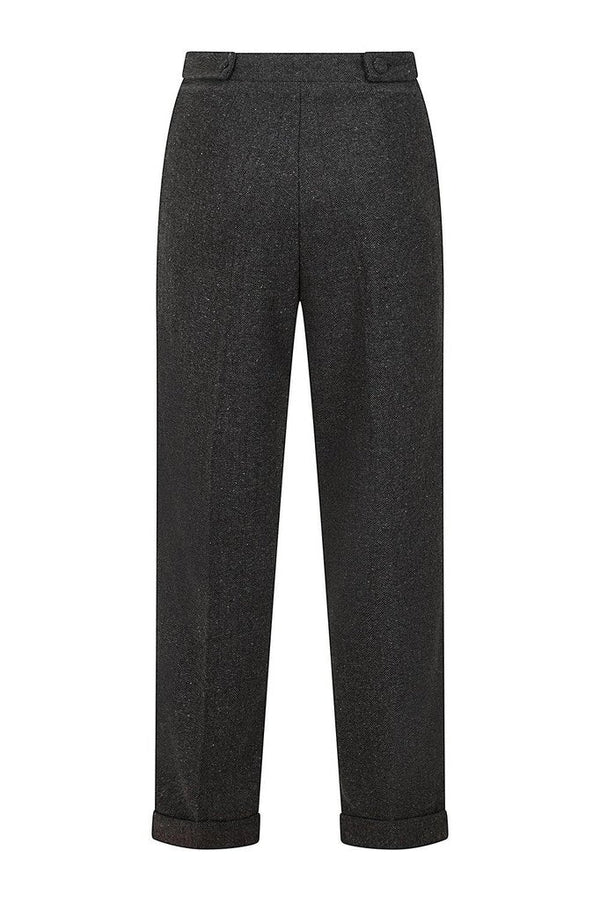 Banned Button Side Trousers - Dark Fashion Clothing